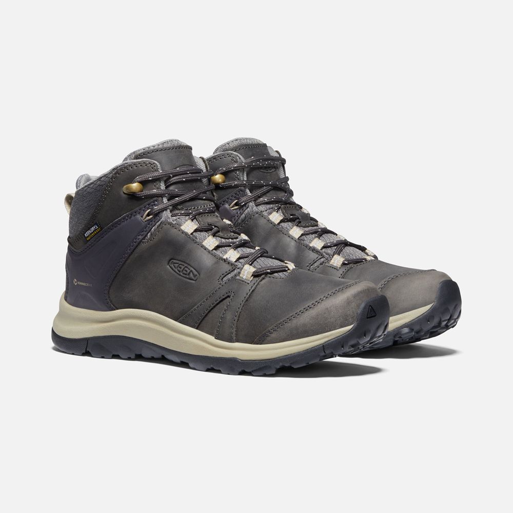 Botas de Seguridad Keen Mexico Grises Oscuro - Mujer Terradora Ii Cuero Waterproof - BV4023751